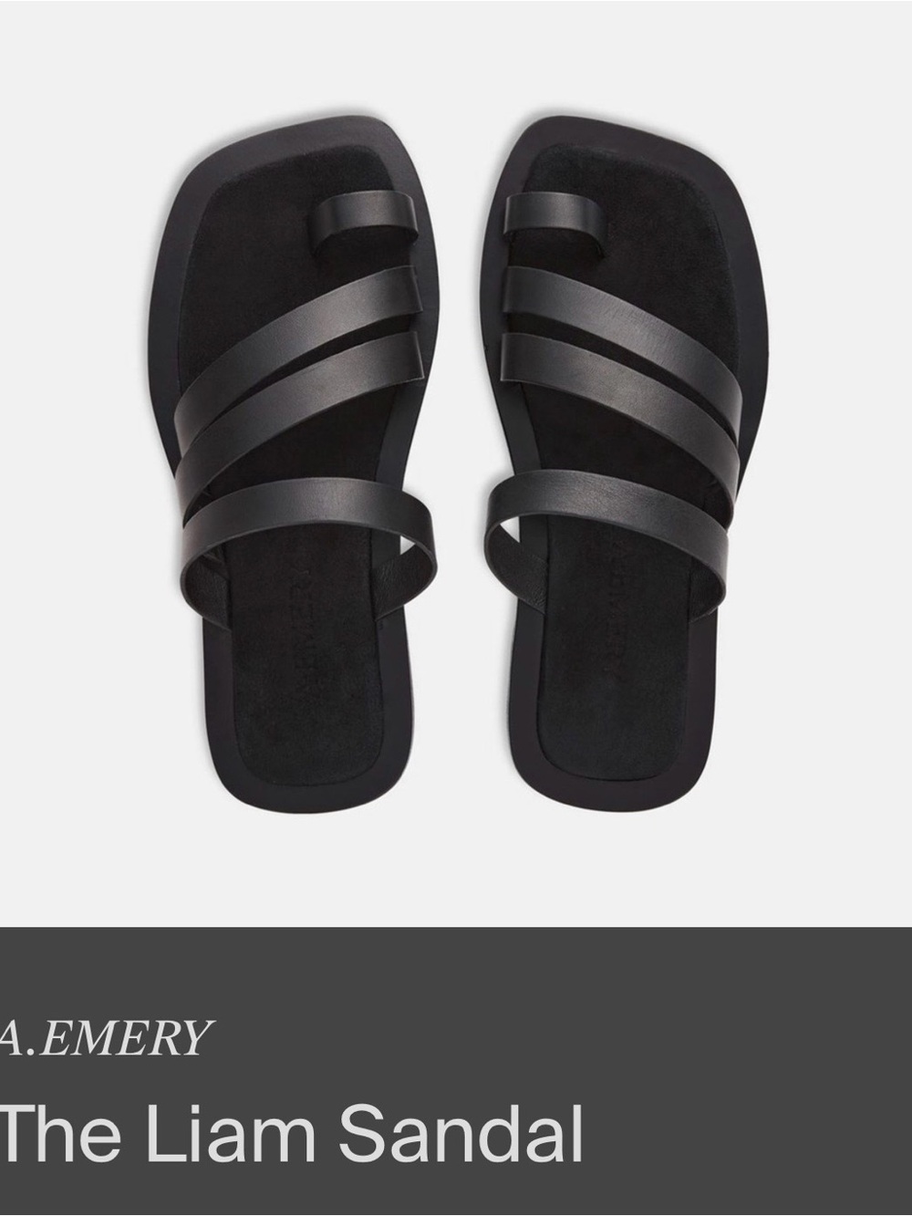 A.EMERY The Liam Sandal in Black size 37 US 6-6.5